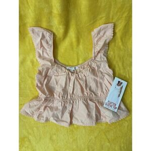 Celebrity Pink Flutter Sleeve Top Women Color Pink, US Medium